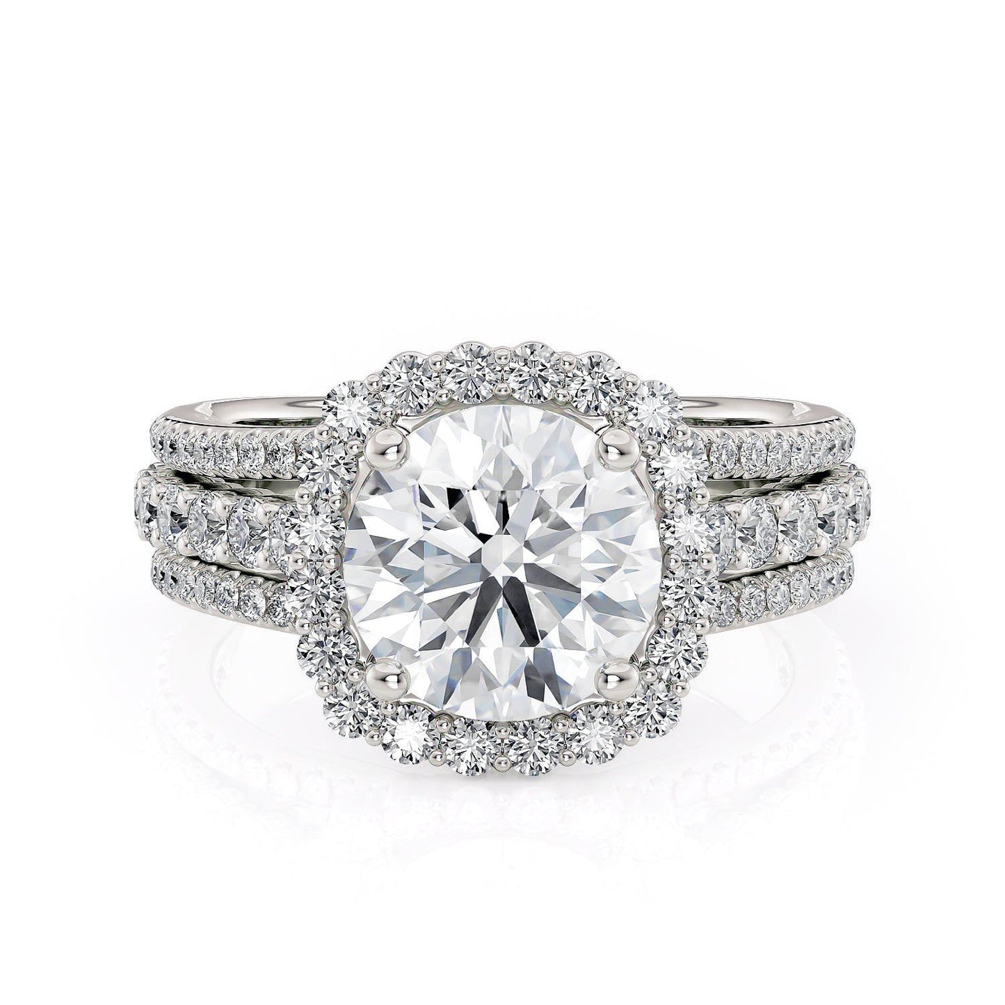 MICHAEL M Engagement Rings 18K White Gold Strada R681-1.5 R681-1.5WG