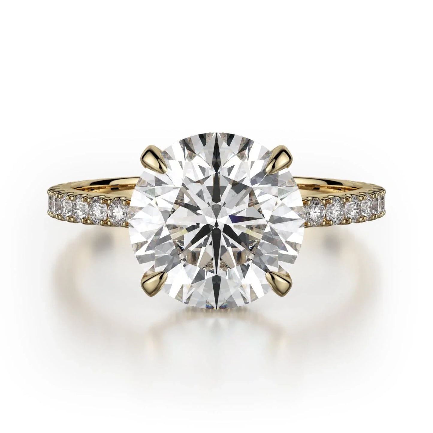 MICHAEL M Engagement Rings 18K Yellow Gold Crown R742-3 R742-3YG