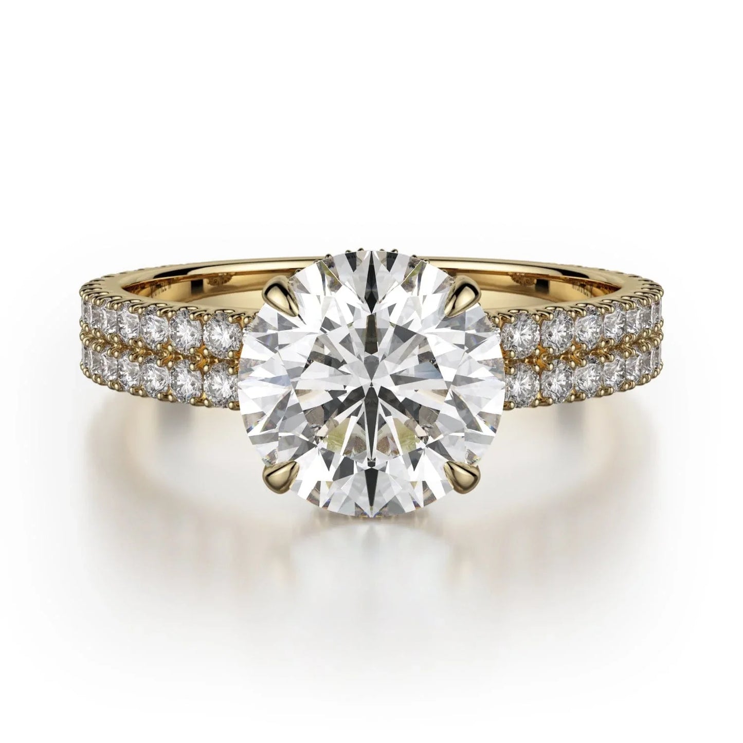 MICHAEL M Engagement Rings 18K Yellow Gold Crown R747-2 R747-2YG