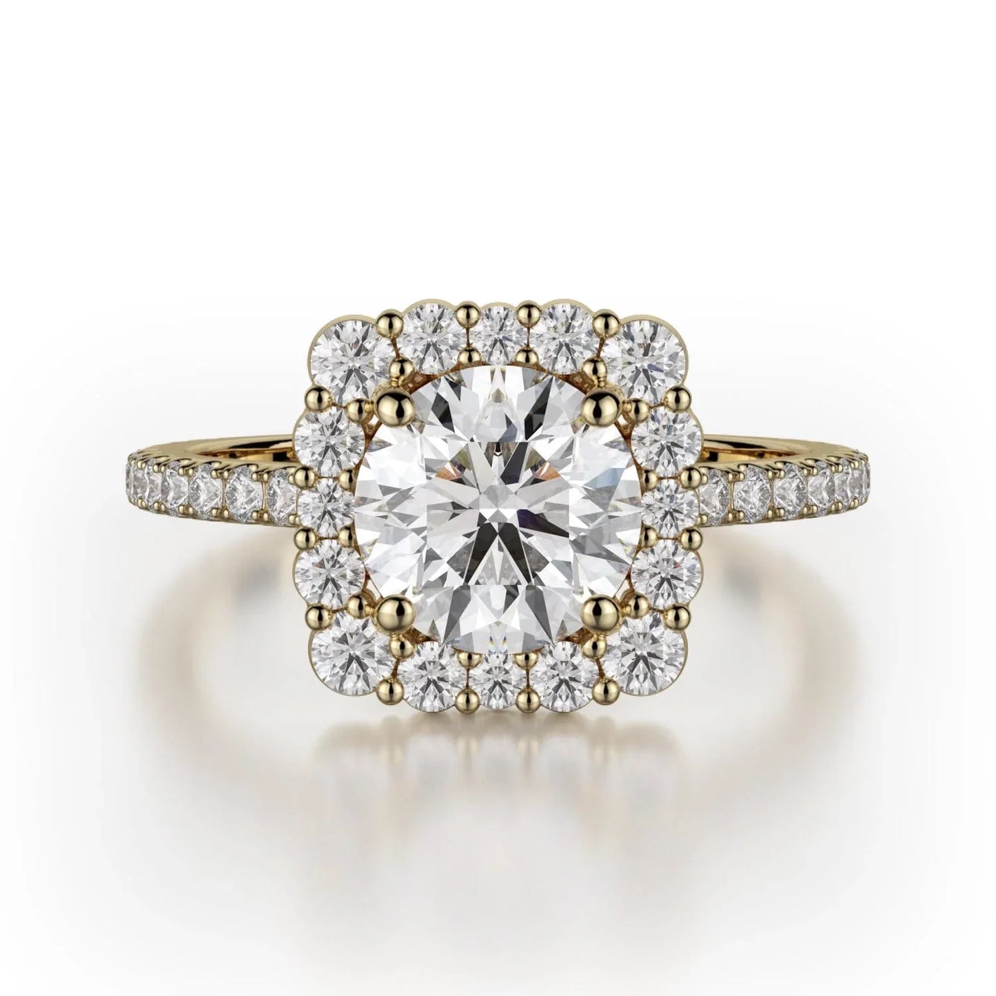 MICHAEL M Engagement Rings 18K Yellow Gold Defined R784-2 R784-2YG