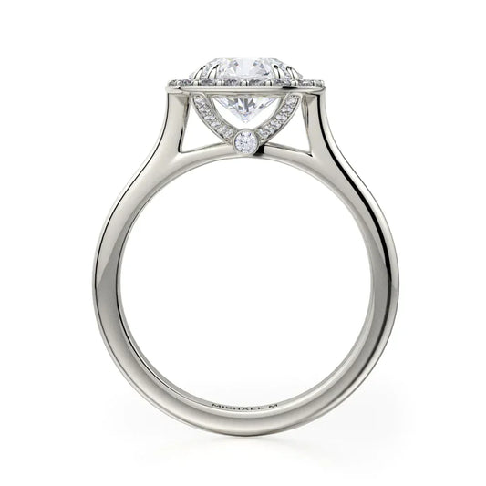 Michael M Center Stone Four Prong Round Engagement Ring