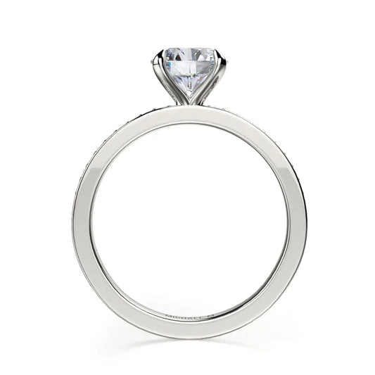Michael M Pave Round Engagement Ring