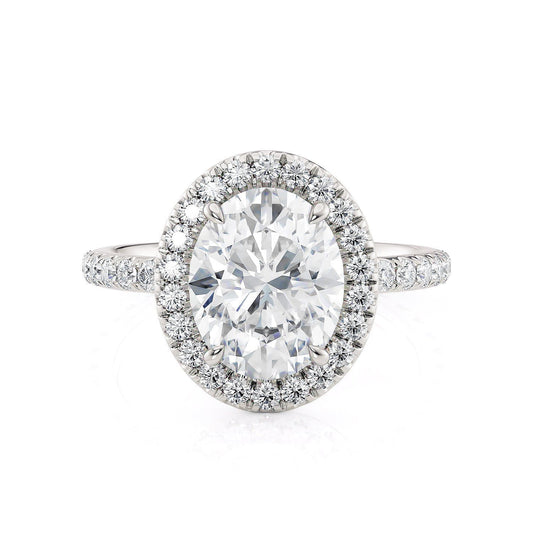 Michael M Prong Oval Engagement Ring