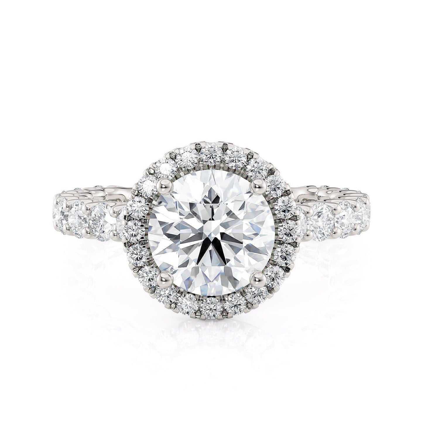 Michael M Halo Round Engagement Ring