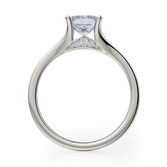 Michael M Pavé Princess Engagement Ring