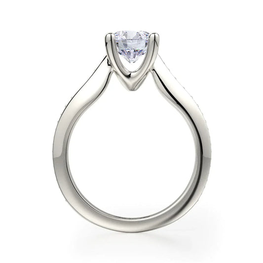 Michael M Pave Round Engagement Ring