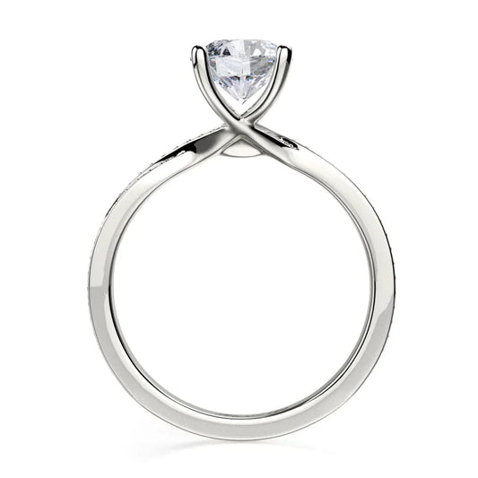 Michael M Center Stone Prong Round Engagement Ring