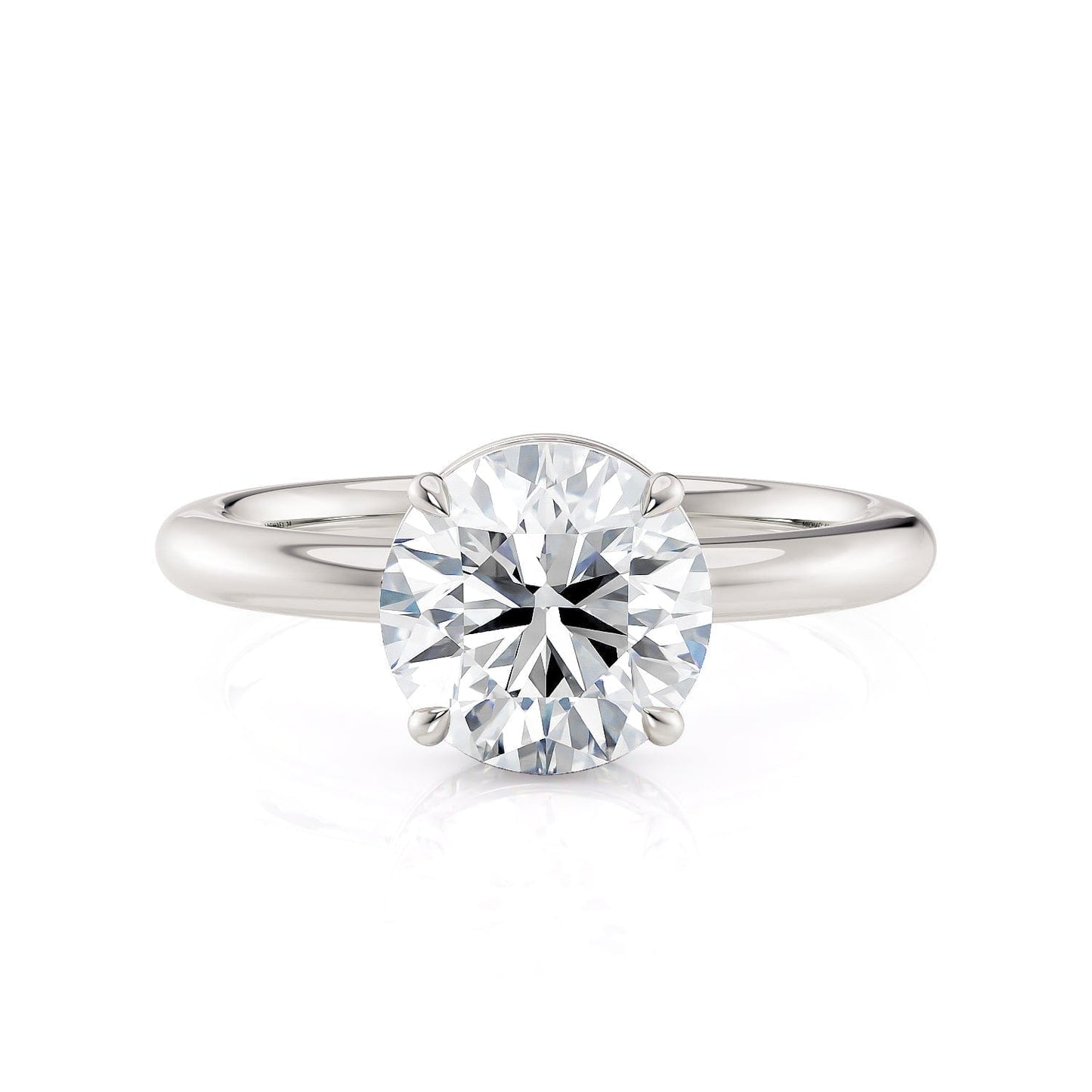 Michael M Hidden Halo Round Engagement Ring