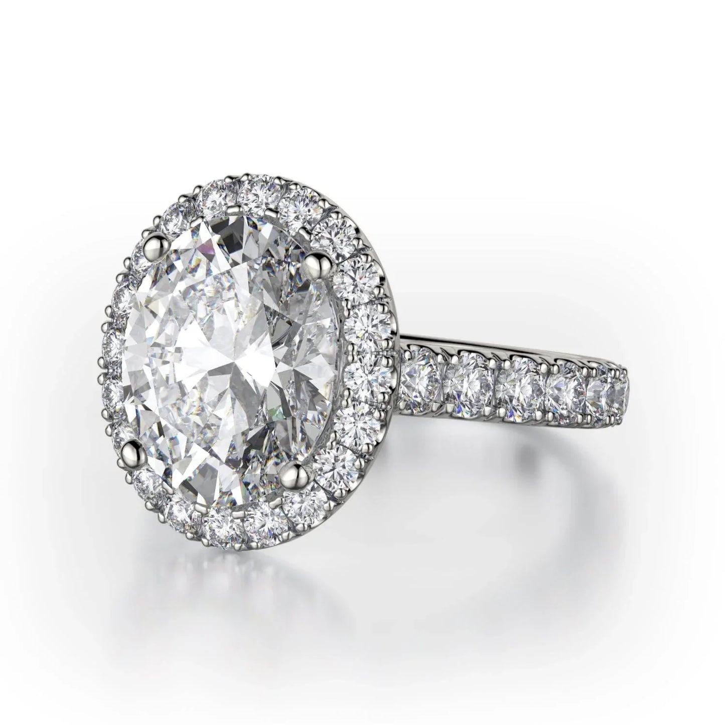 MICHAEL M Engagement Rings Platinum Europa R320L-3-OV R320L-3-OV-PT