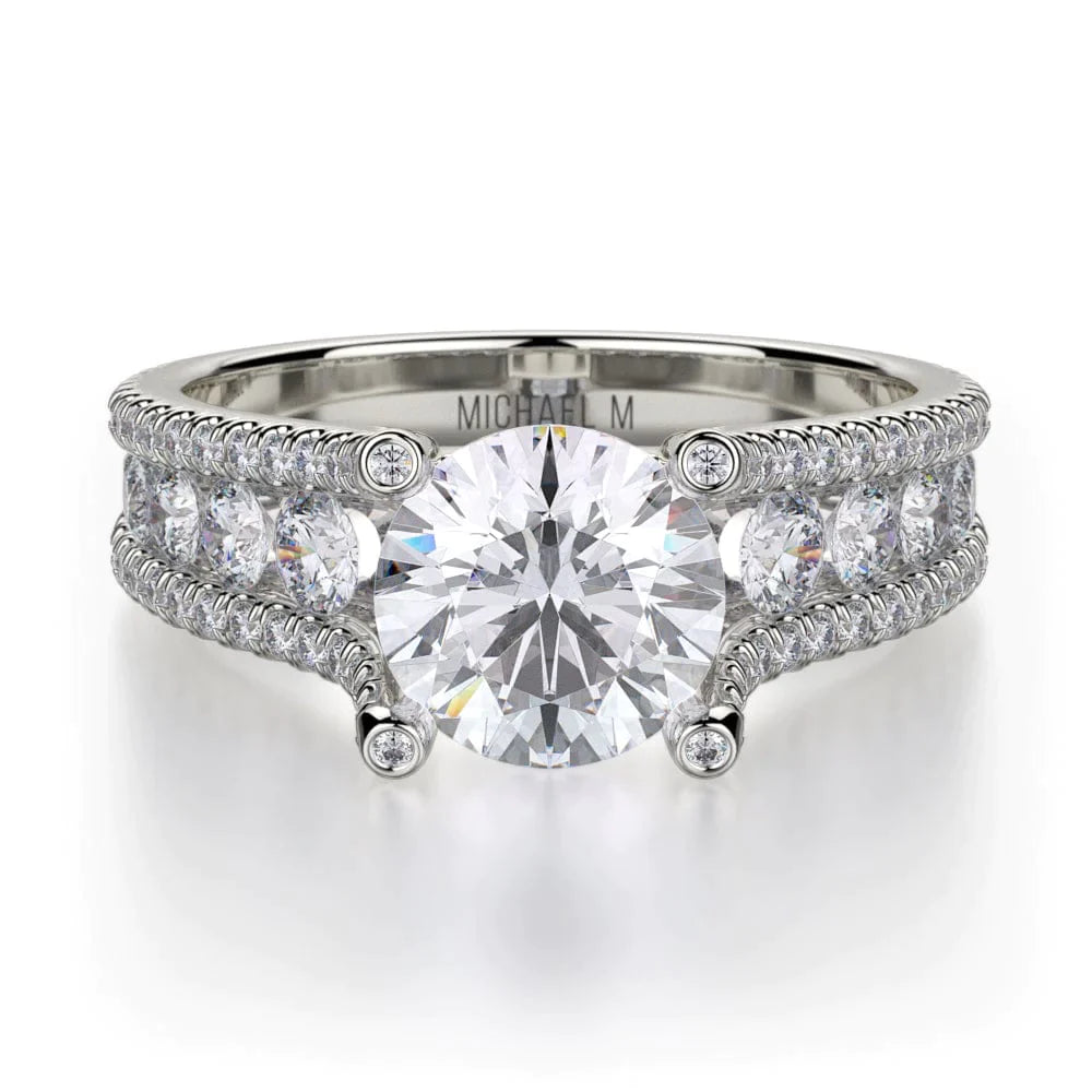 MICHAEL M Engagement Rings White Gold Strada R679S-1.5 R679S-1.5WG