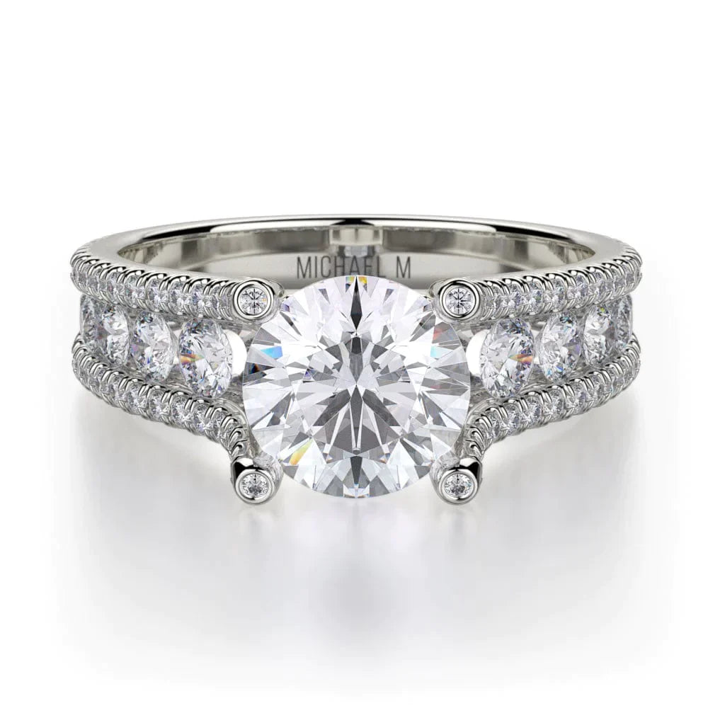 MICHAEL M Engagement Rings White Gold Strada R679S-1.5 R679S-1.5WG