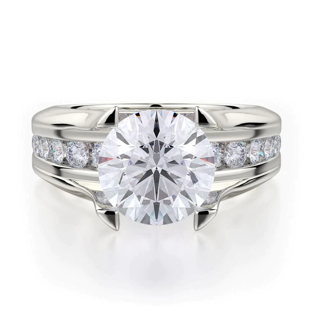 MICHAEL M Engagement Rings White Gold Strada R680-2 R680-2WG