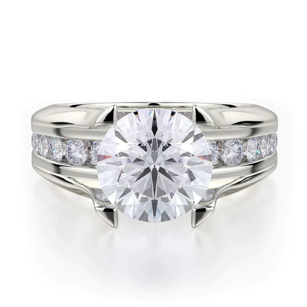 MICHAEL M Engagement Rings White Gold Strada R680-2 R680-2WG