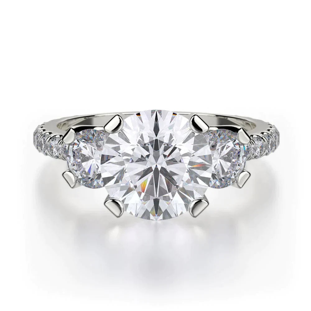 MICHAEL M Engagement Rings White Gold Trinity R422-2 R422-2WG