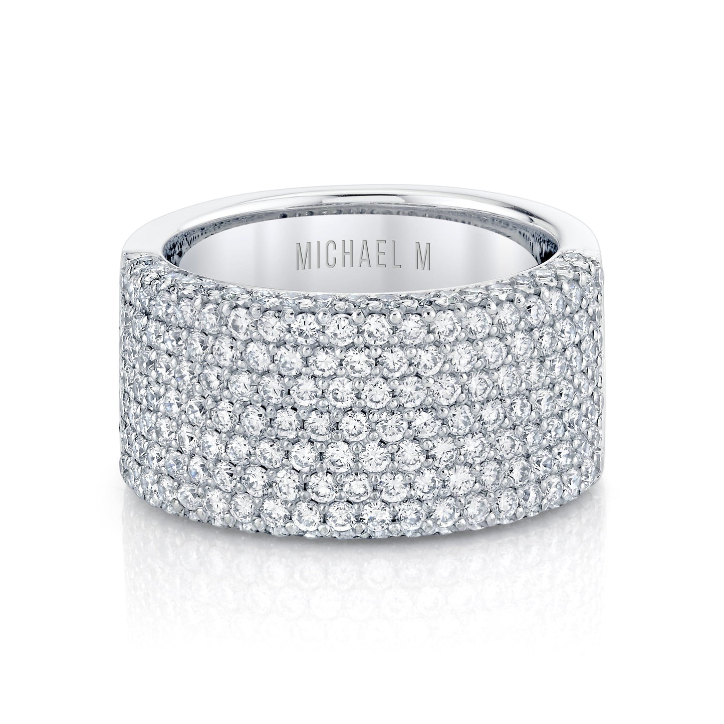 MICHAEL M High Jewelry 18K White Gold / 6.5 Europa 9 Row Band MR140