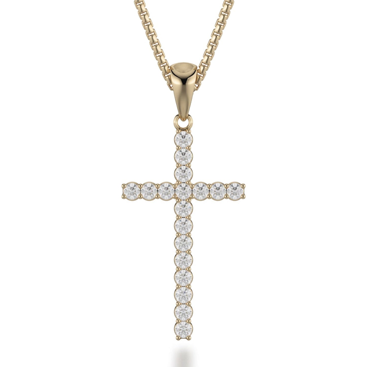 MICHAEL M Men's Classic Diamond Cross Necklace