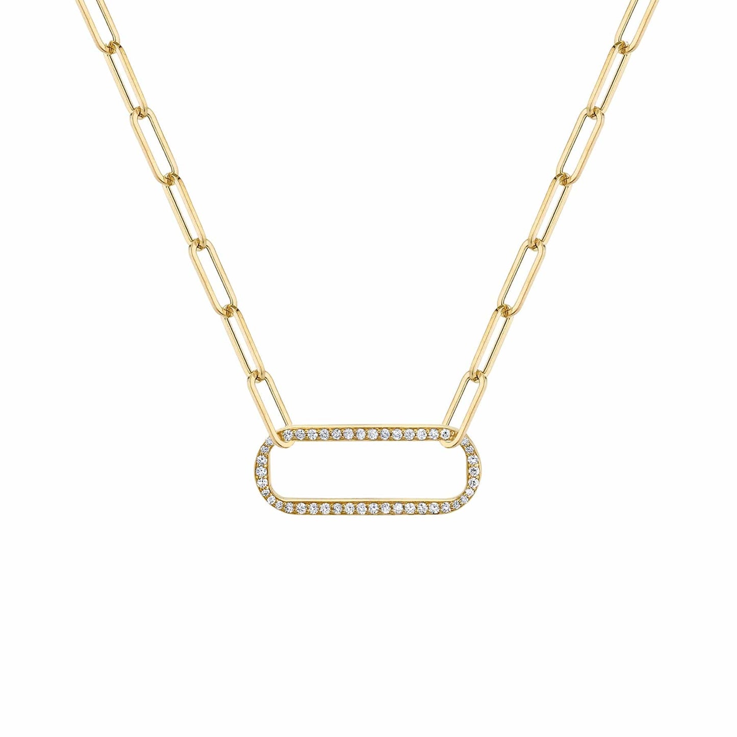 Pave Singleton Necklace