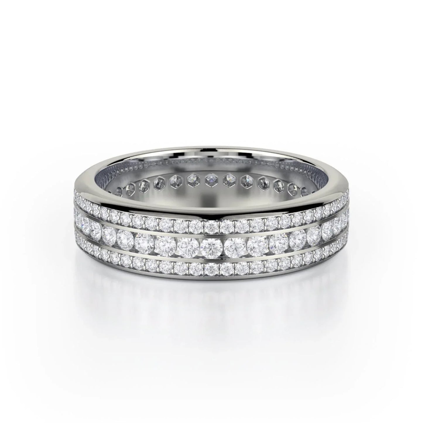 MICHAEL M Wedding Bands 18K White Gold Wedding band R323B R323B-WG