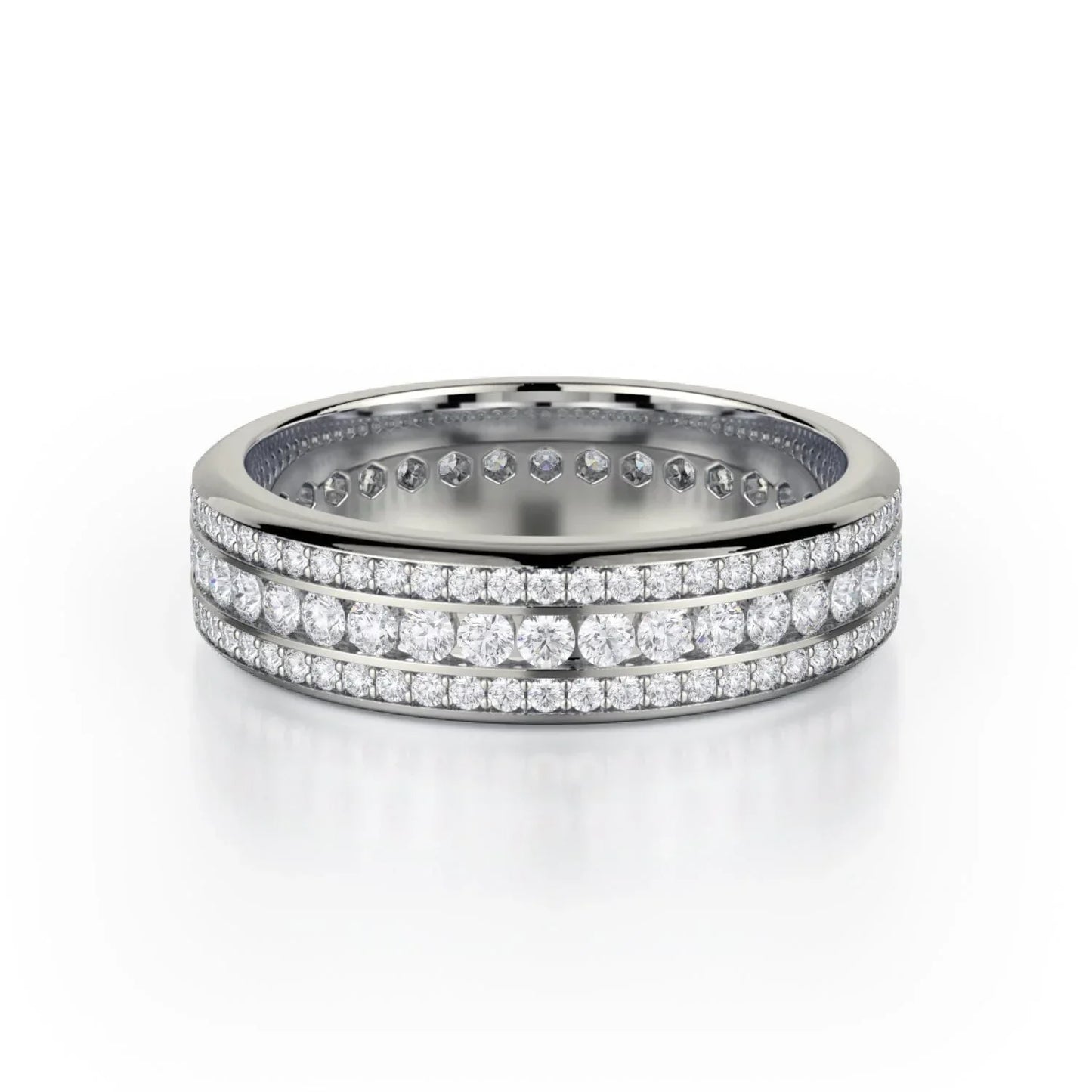 MICHAEL M Wedding Bands 18K White Gold Wedding band R323B R323B-WG