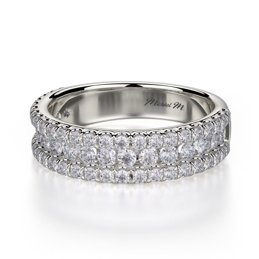 MICHAEL M Wedding Bands 18K White Gold Wedding band R396B