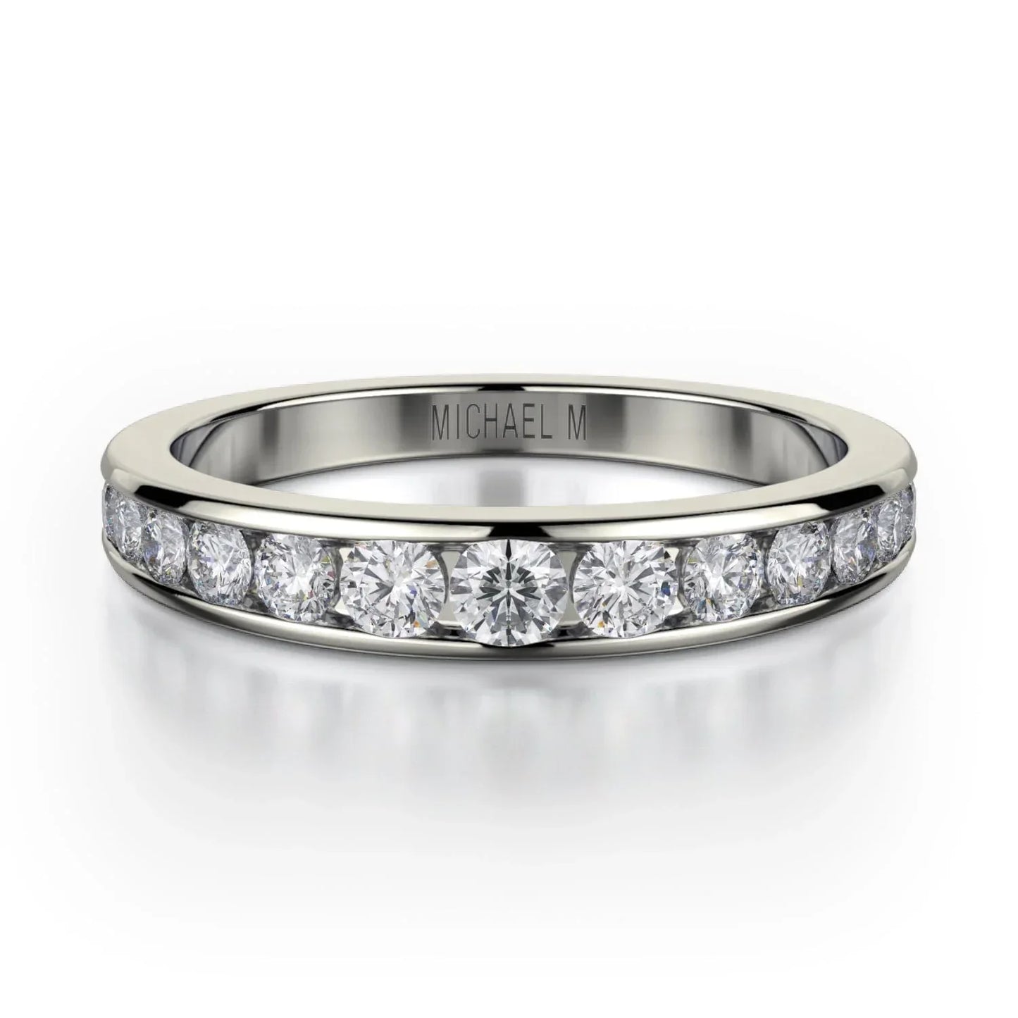 MICHAEL M Wedding Bands 18K White Gold Wedding band R417B