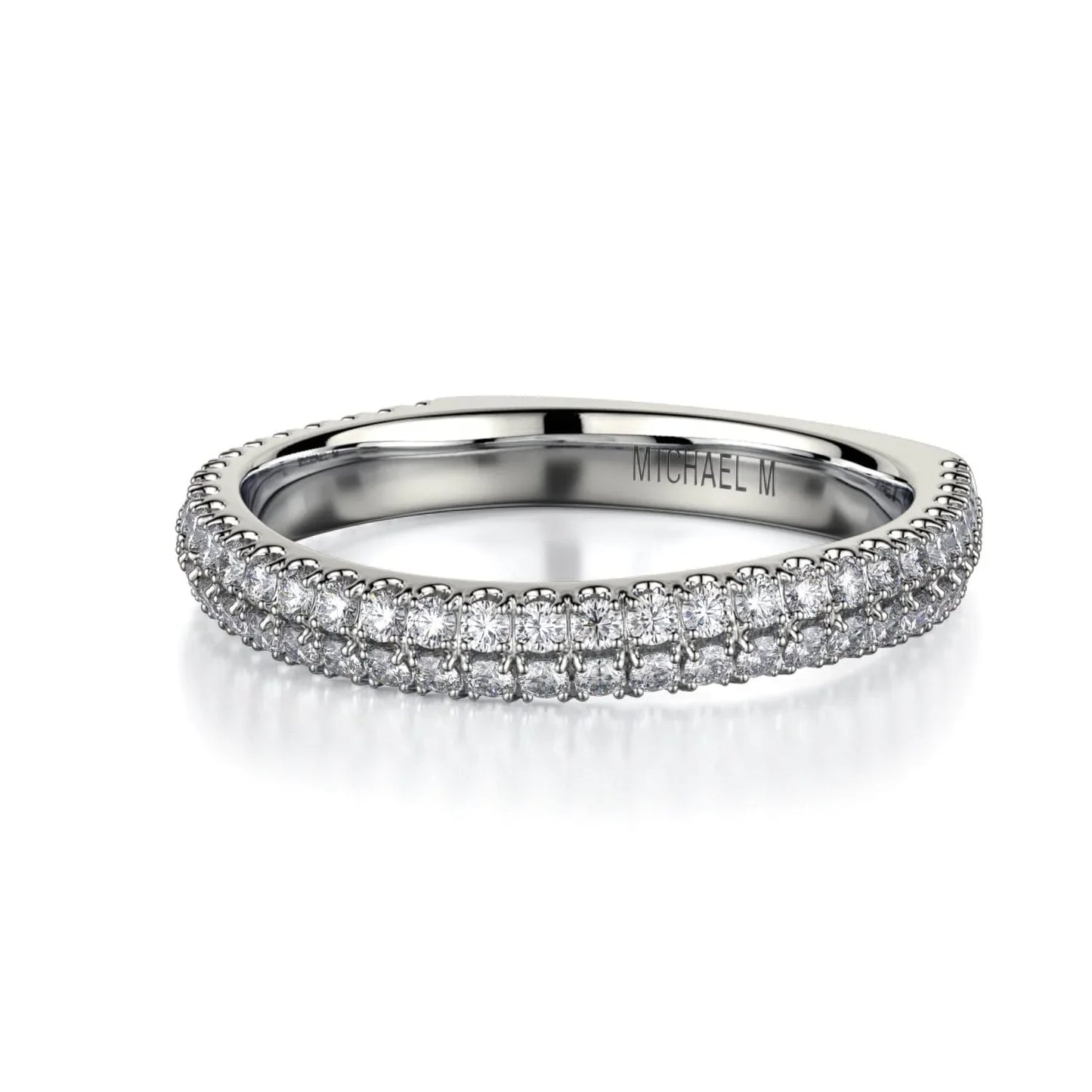 MICHAEL M Wedding Bands 18K White Gold Wedding band R437B