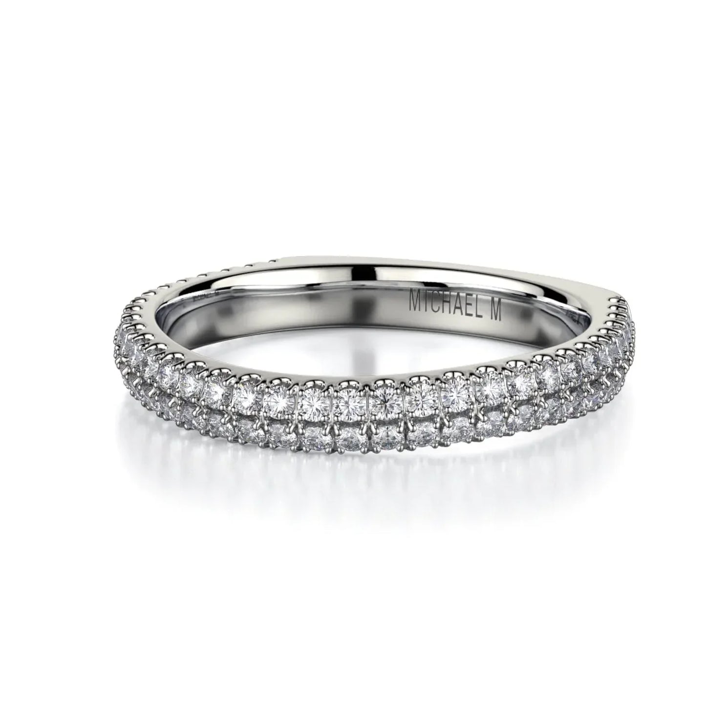 MICHAEL M Wedding Bands 18K White Gold Wedding band R437B