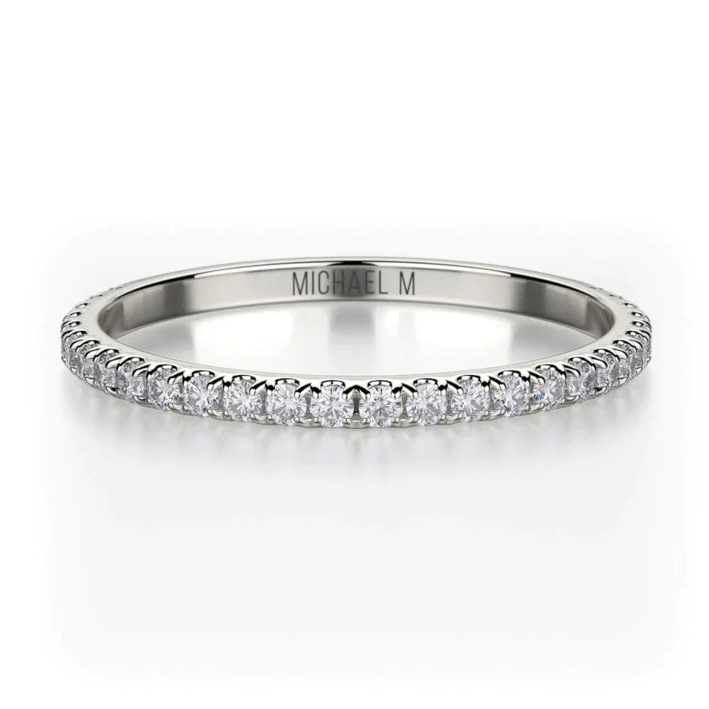 MICHAEL M Wedding Bands 18K White Gold Wedding band R706B R706BWG