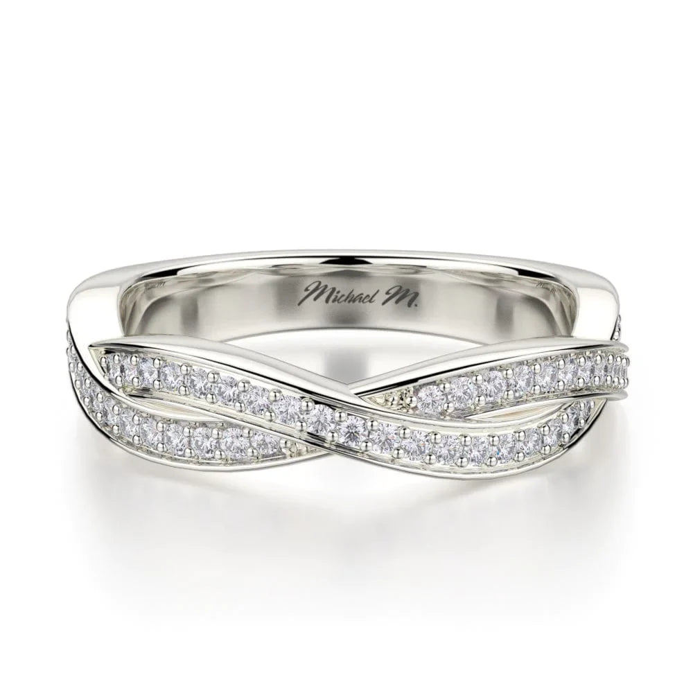 MICHAEL M Wedding Bands 18K White Gold Wedding band R709B R709BWG