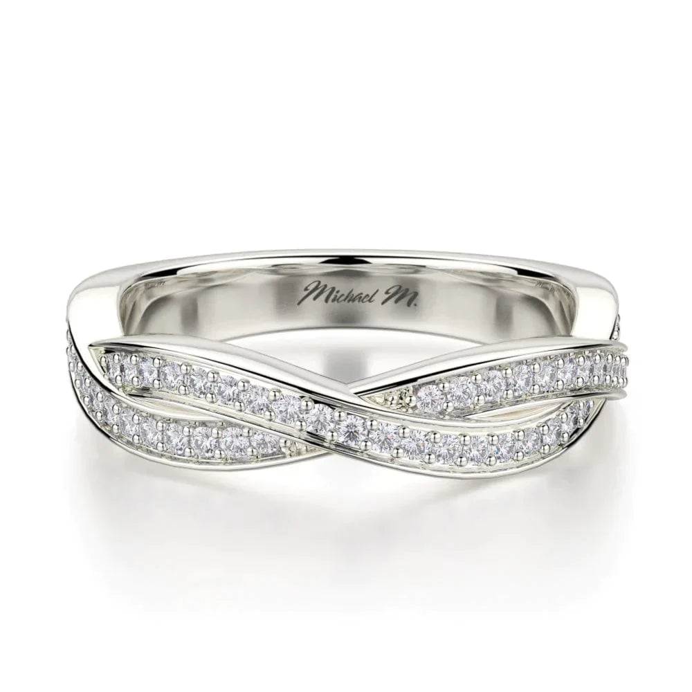 MICHAEL M Wedding Bands 18K White Gold Wedding band R709B R709BWG