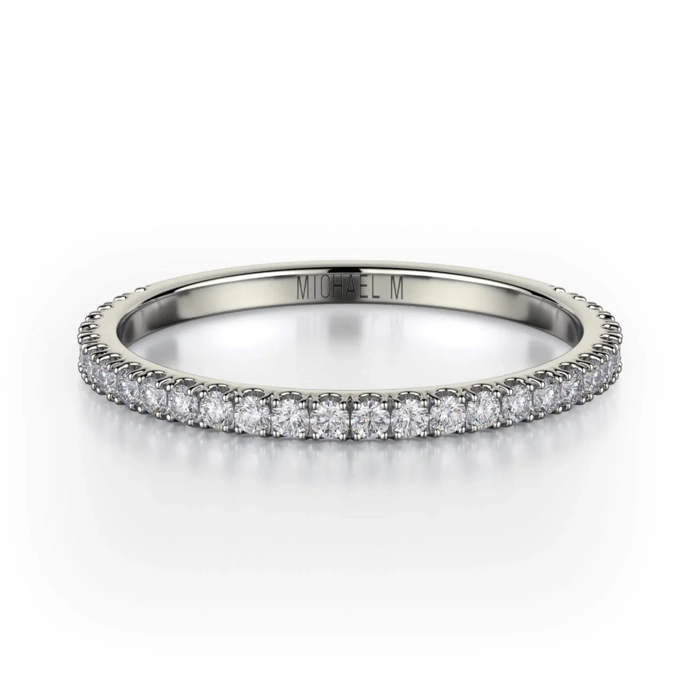 MICHAEL M Wedding Bands 18K White Gold Wedding band R742B