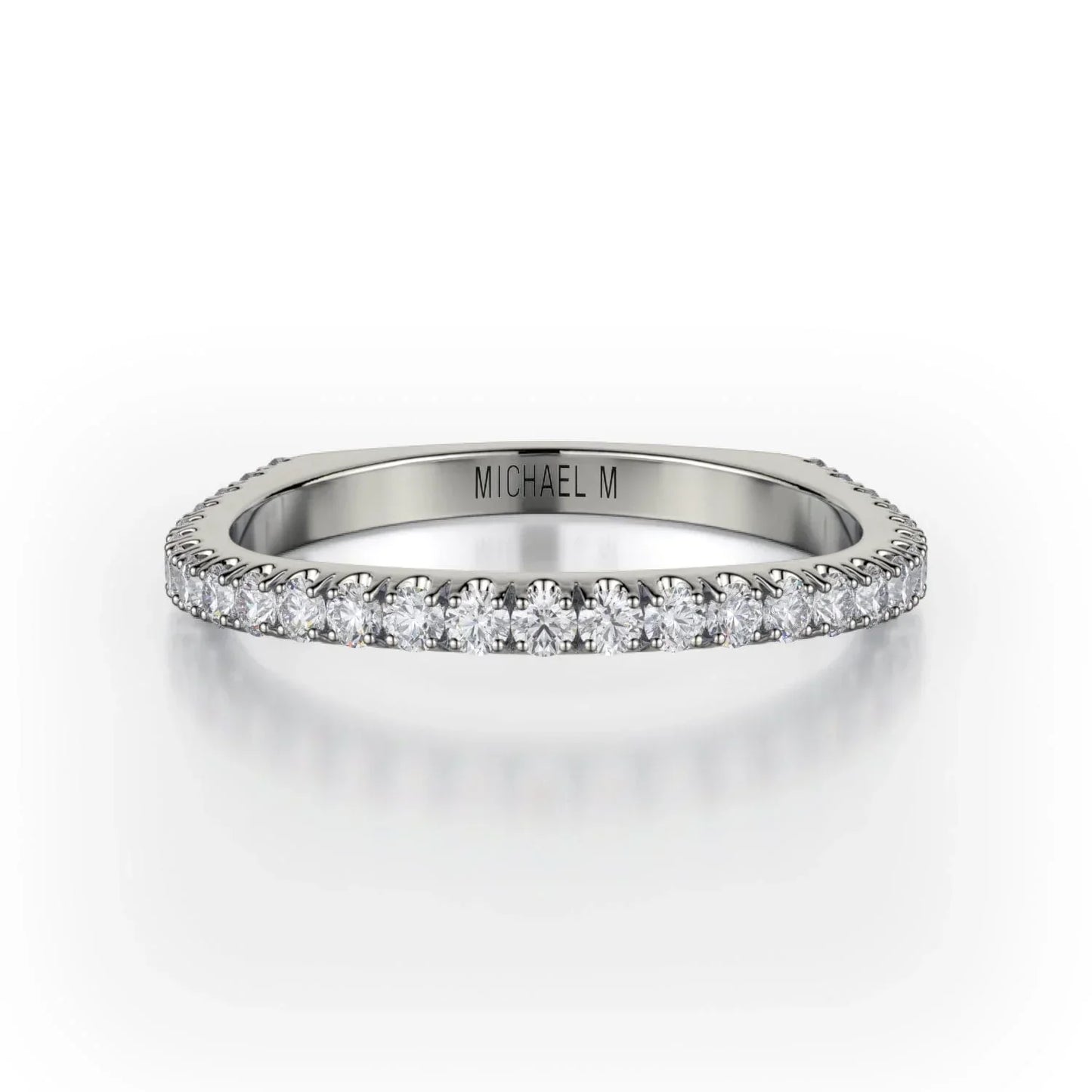 MICHAEL M Wedding Bands 18K White Gold Wedding band R783B R783B-WG