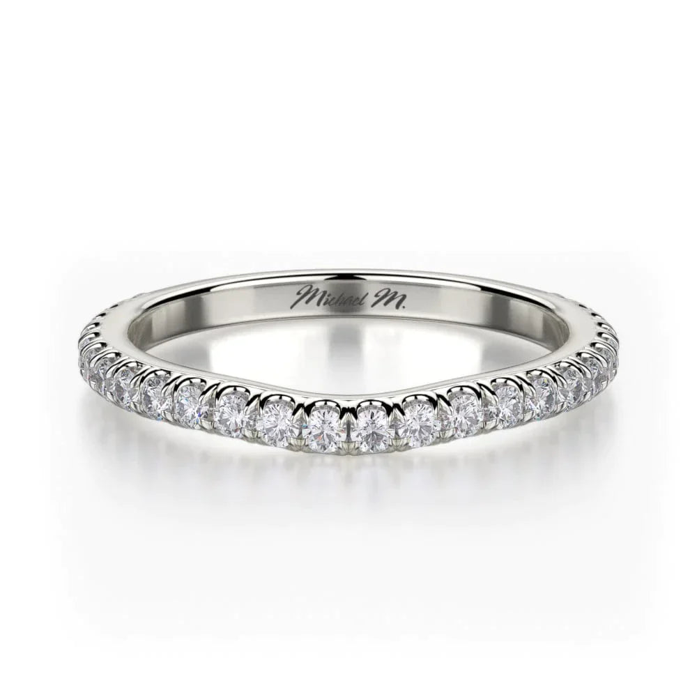 MICHAEL M Wedding Bands White Gold Wedding band R490B R490BWG