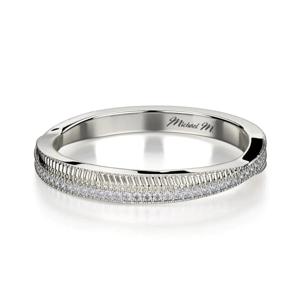 MICHAEL M Wedding Bands White Gold Wedding band R575B R575BWG