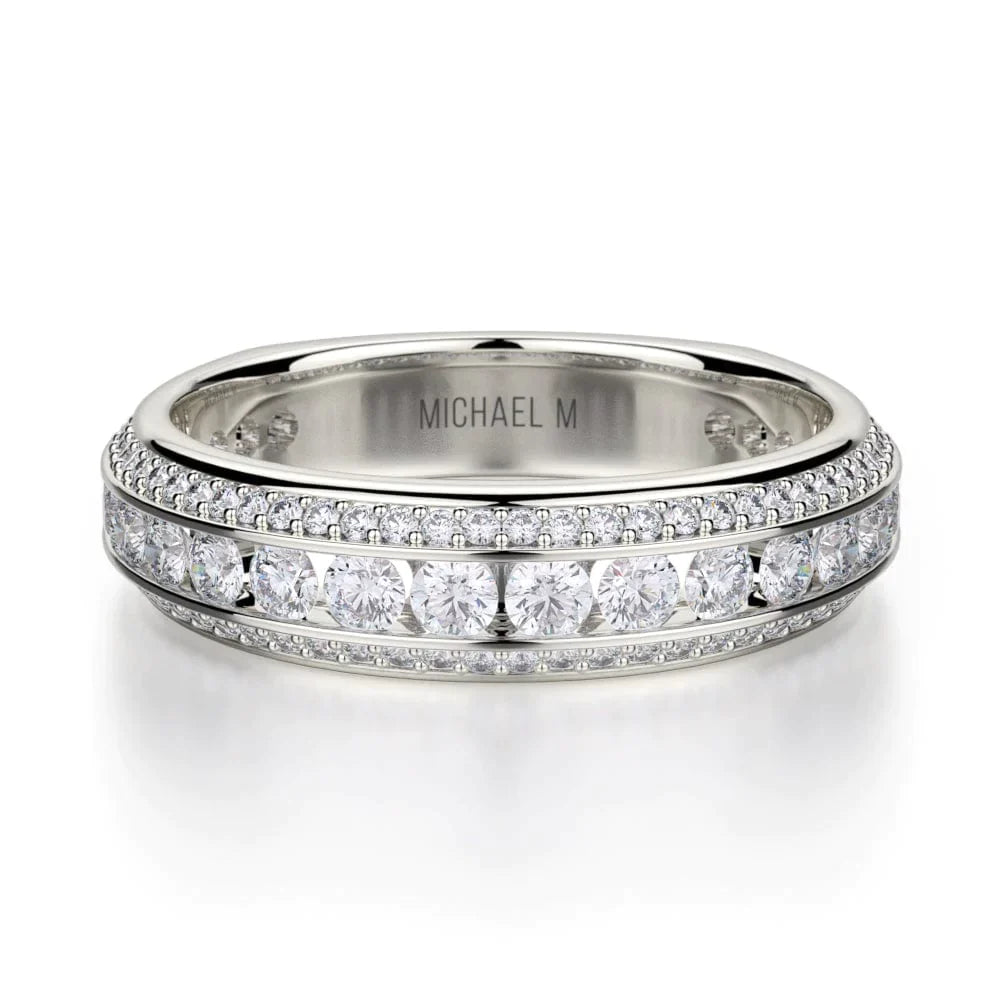 MICHAEL M Wedding Bands White Gold Wedding band R656B R656BWG