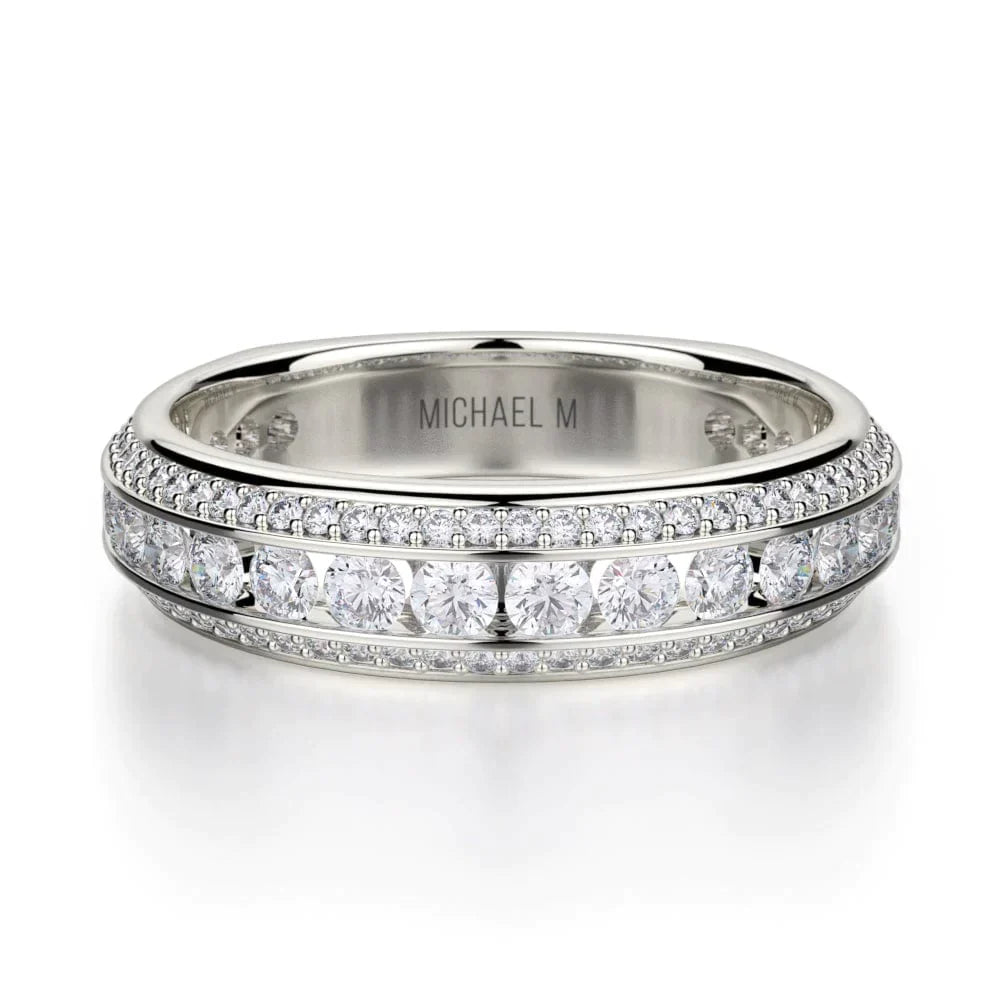 MICHAEL M Wedding Bands White Gold Wedding band R656B R656BWG