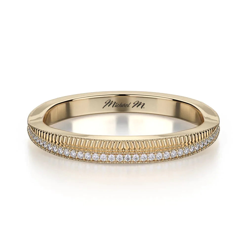 MICHAEL M Wedding Bands Yellow Gold Wedding band R575B R575BYG