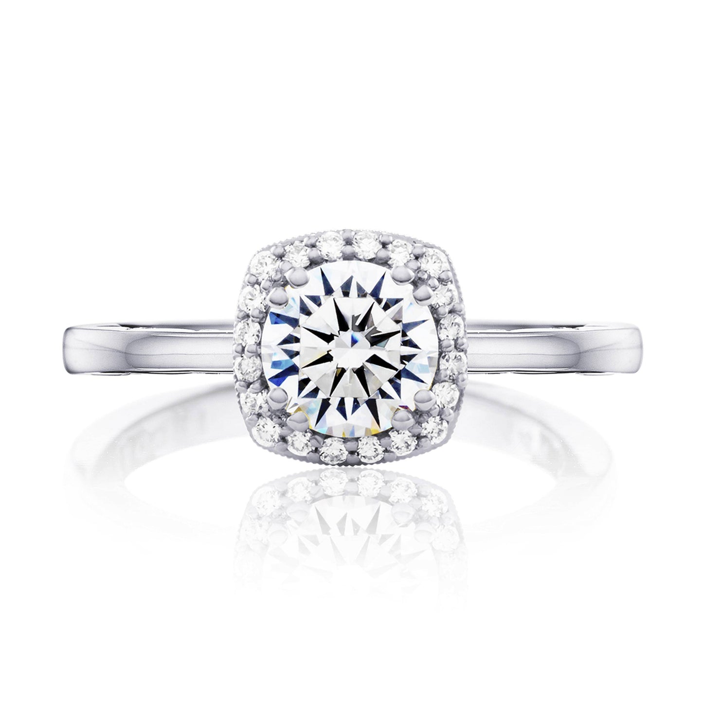 Round with Cushion Bloom Engagement Ring