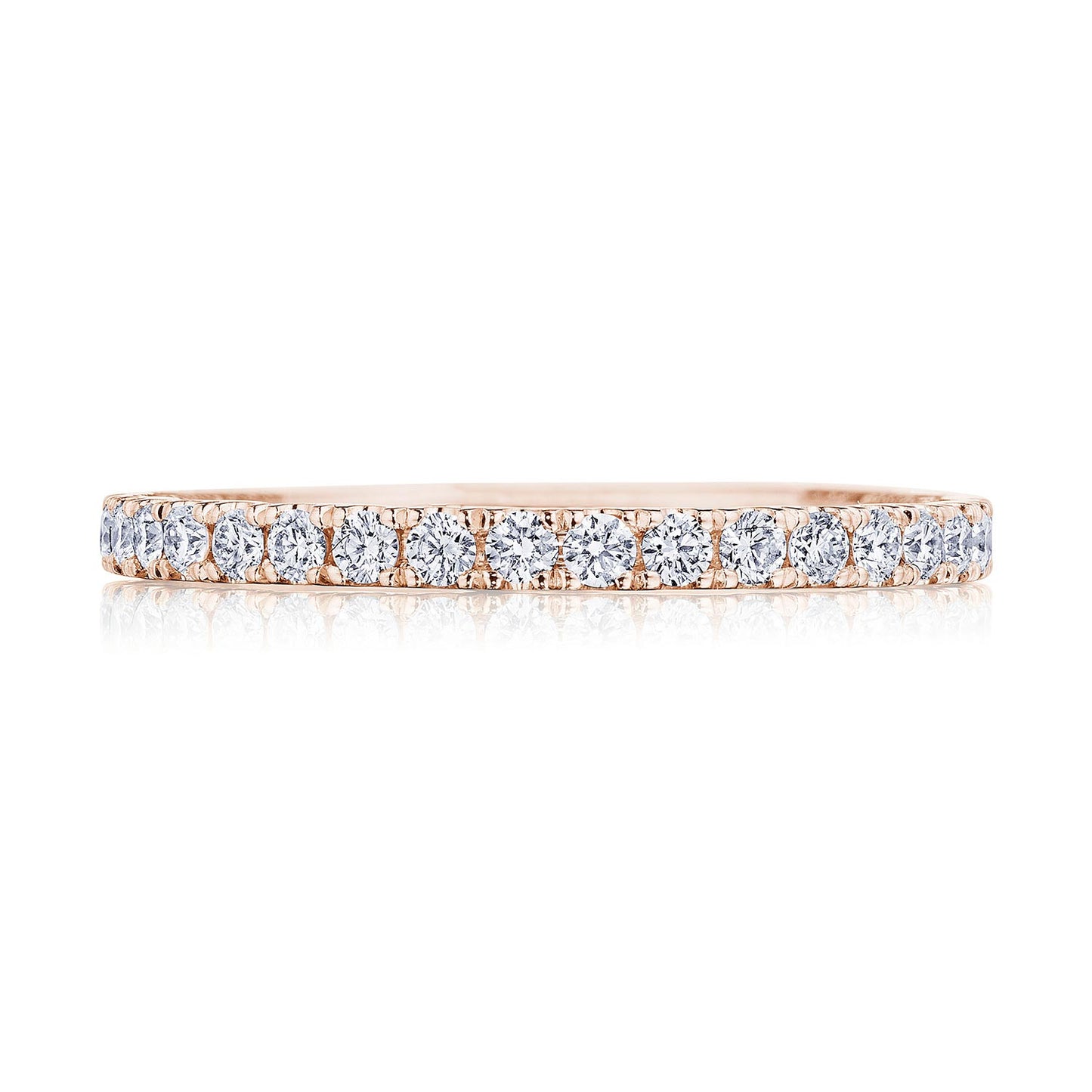 French Pavé Diamond Wedding Band