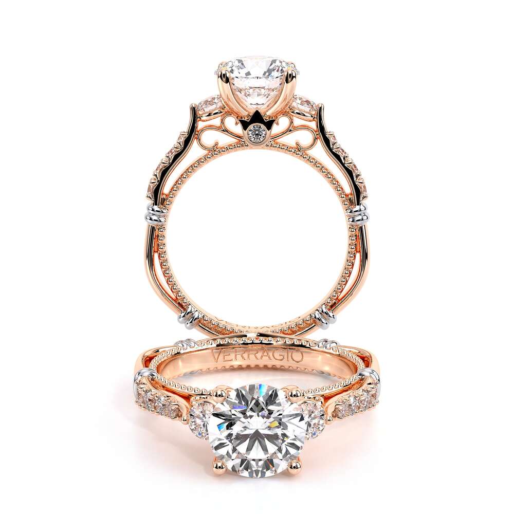 Verragio Three-Stone Round Engagement Ring
