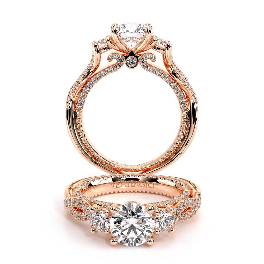 Verragio Three-Stone Round Engagement Ring