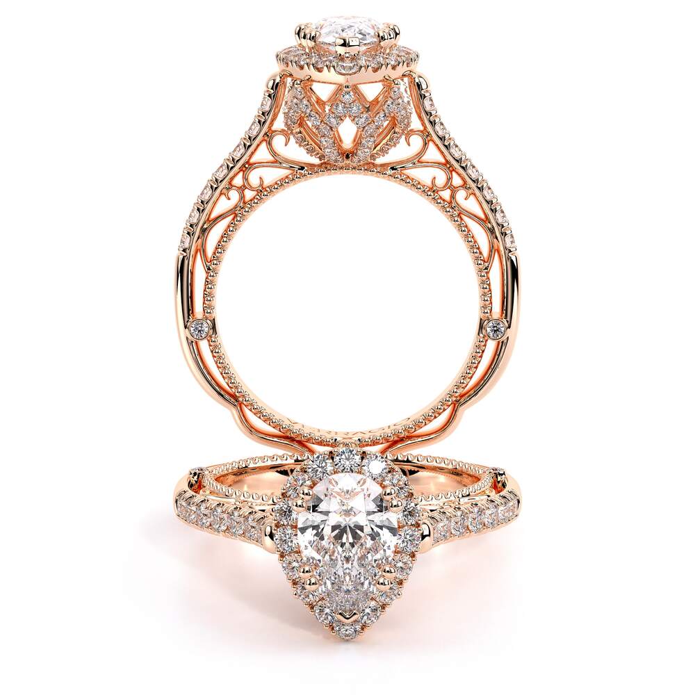 Verragio Halo Pear Engagement Ring