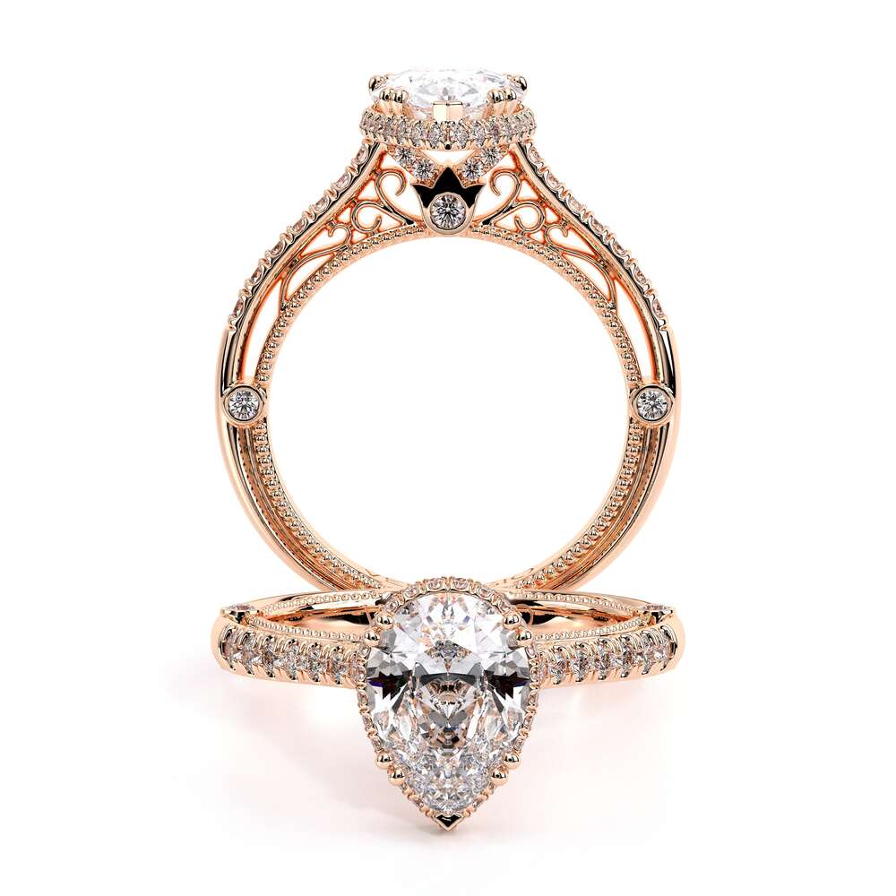 Verragio Halo Pear Engagement Ring