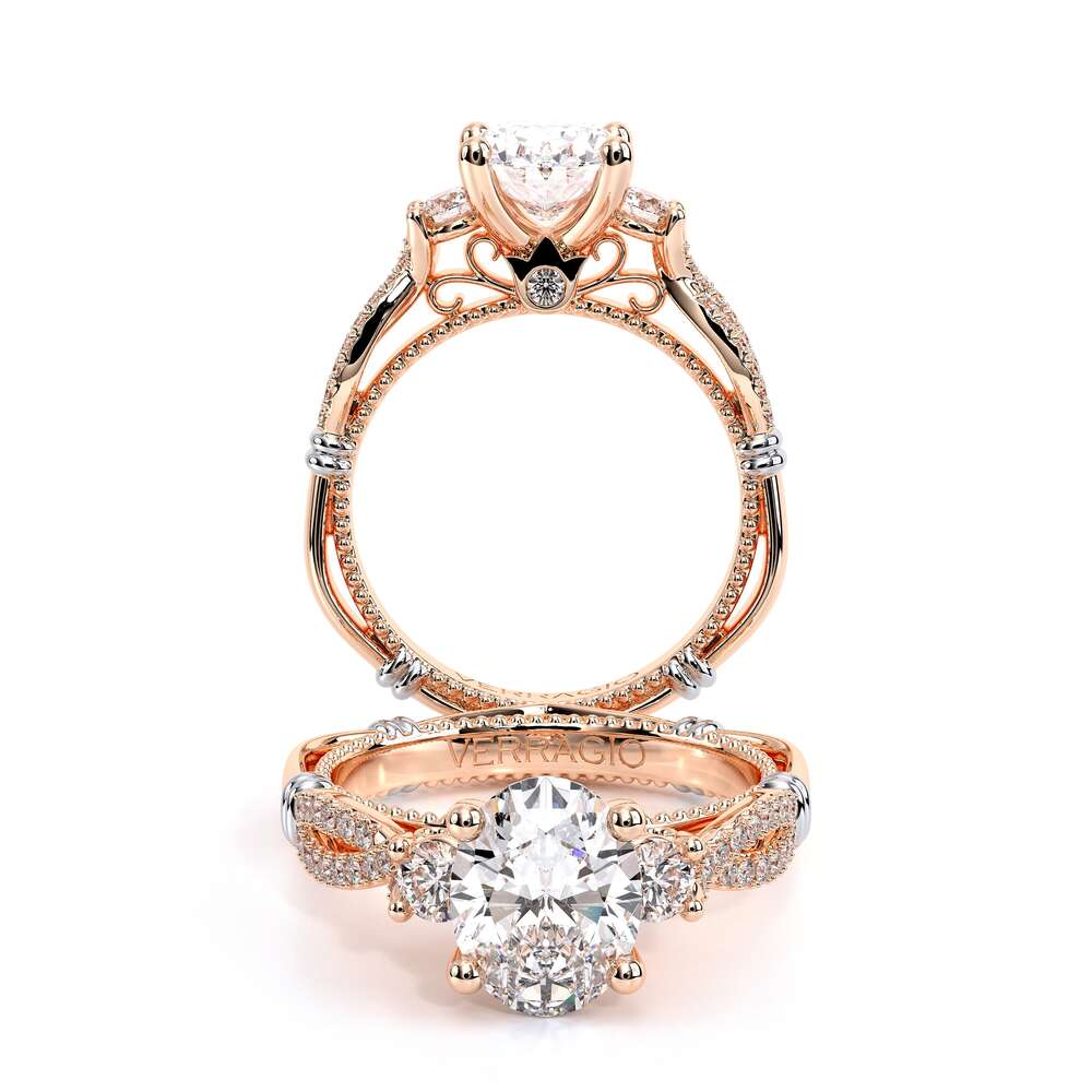 Verragio Three-Stone Oval Engagement Ring