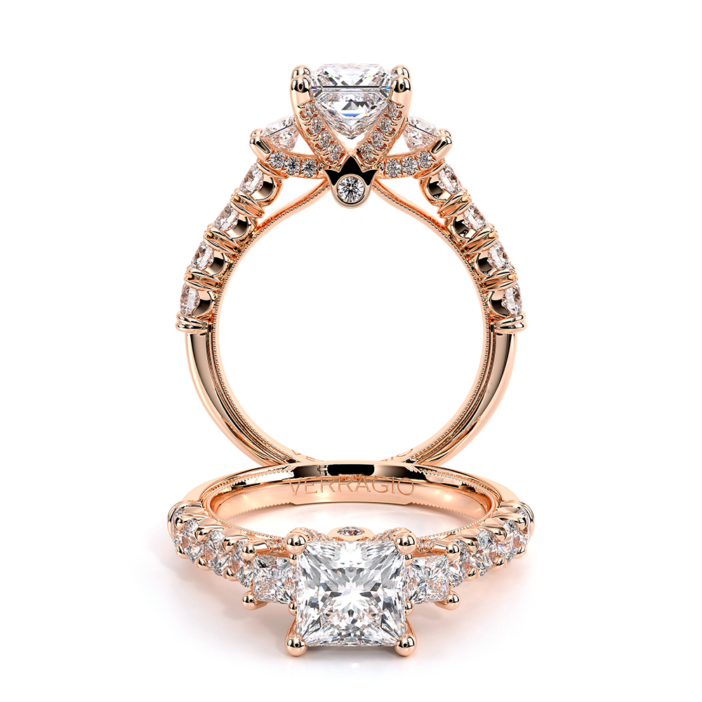 Verragio Three-Stone Princess Engagement Ring