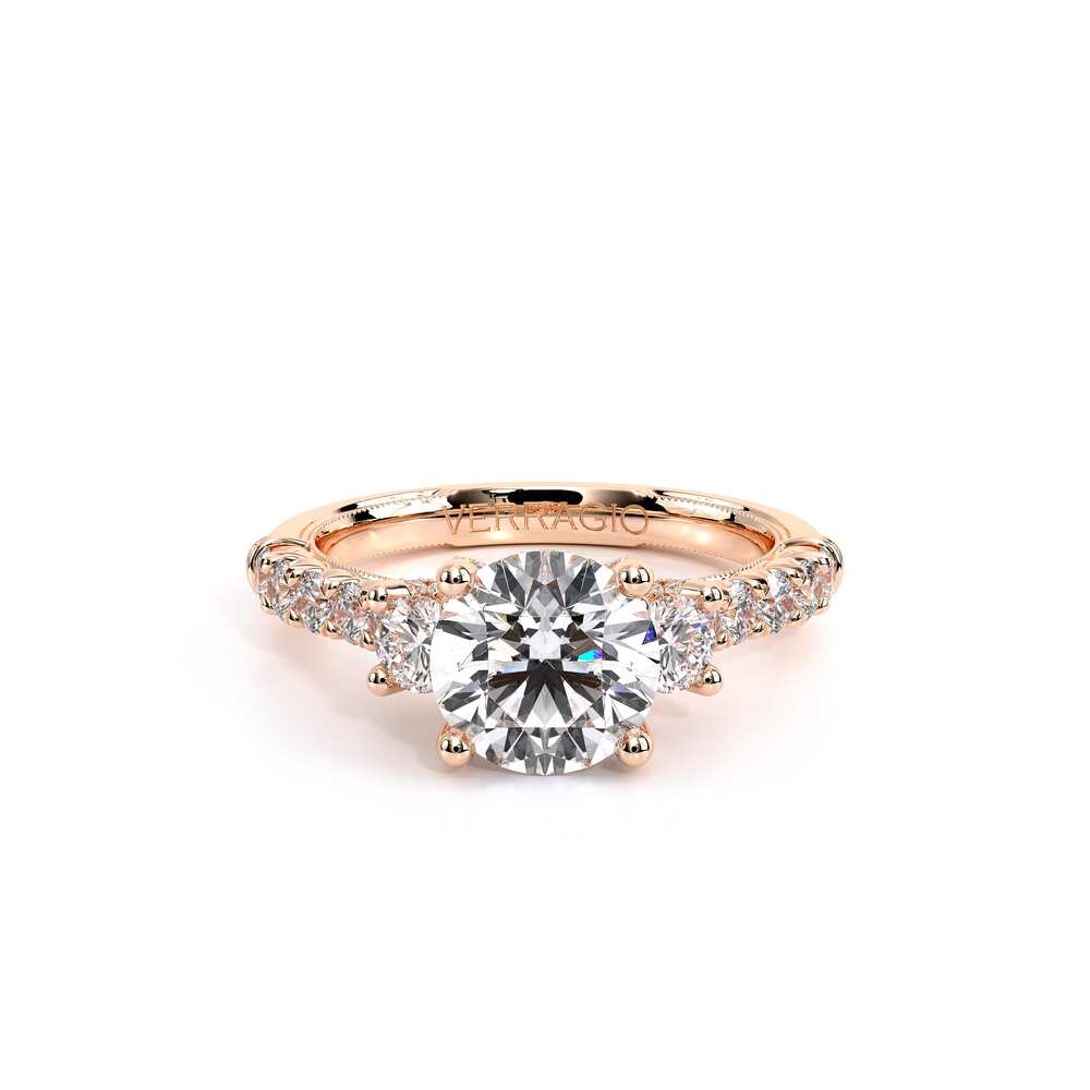 Verragio Three-Stone Round Engagement Ring