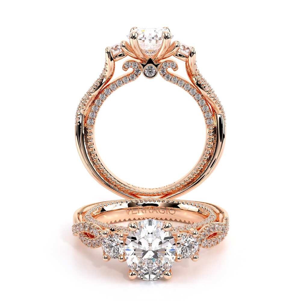 Verragio Three-Stone Oval Engagement Ring