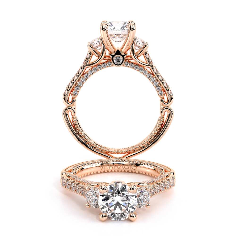 Verragio Three-Stone Round Engagement Ring