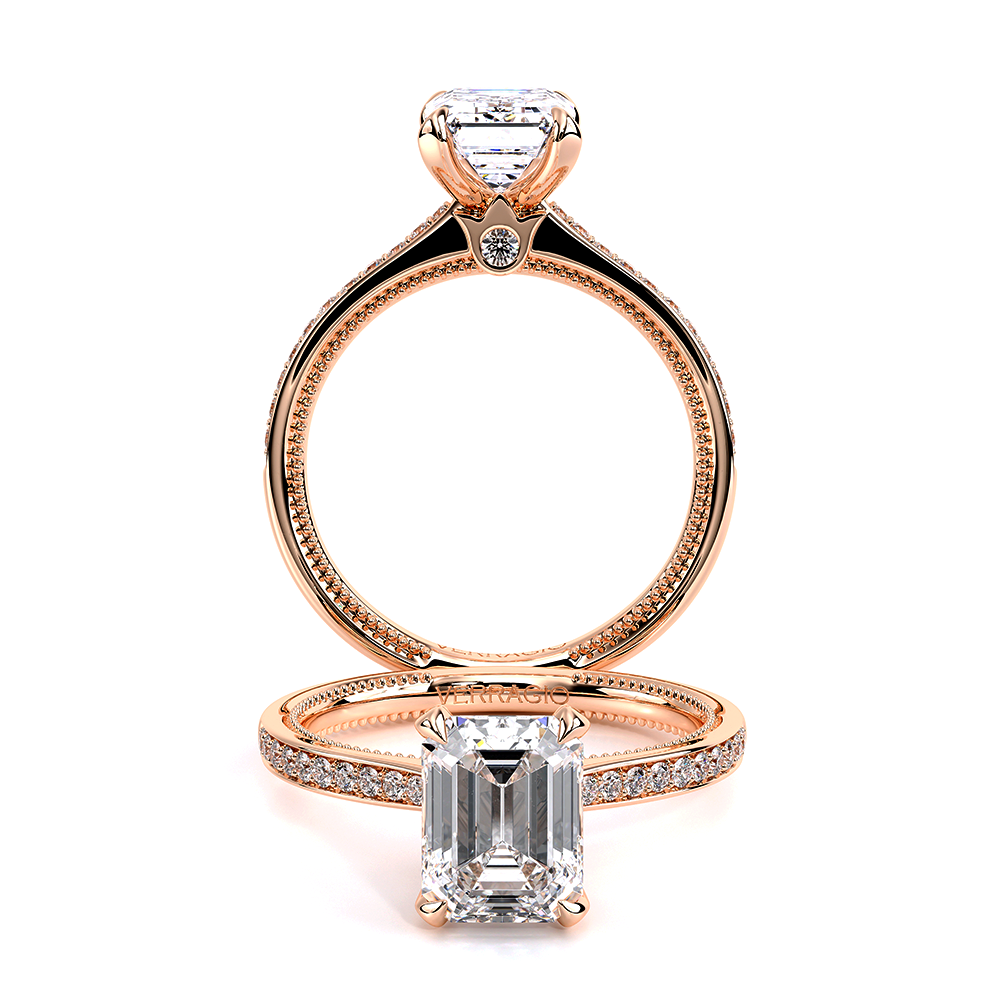 Verragio Solitaire Emerald Engagement Ring