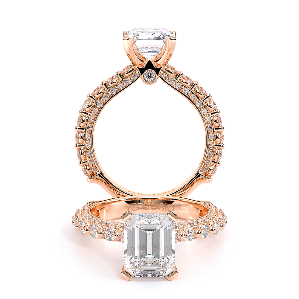 Verragio Pave Emerald Engagement Ring